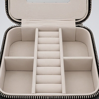 Boîte à bijoux de voyage 3M Needlepoint de qualité supérieure, mini-organisateur DIY auto-terminable, étui en cuir portable, cadeau personnalisé pour femme, fête des Mères