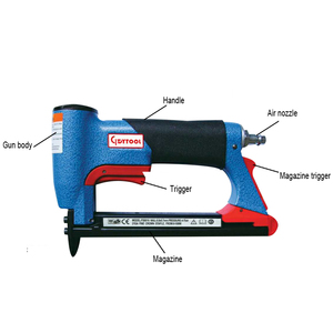 Graffettatrice Pneumatica Industriale Professionale 8016, Corona Fine 1/2'', Graffettatrice ad Aria 380/16 420 per Lavori Pesanti, 6-16mm, Pistola per Graffette 80 per Fai-da-Te - Product Image 5