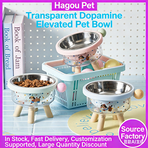 Comedero y Bebedero para Mascotas con Patas Altas, de Acero Inoxidable, Colorido, con Diseño de Dibujos Animados, para Perros y Gatos - Product Image 3