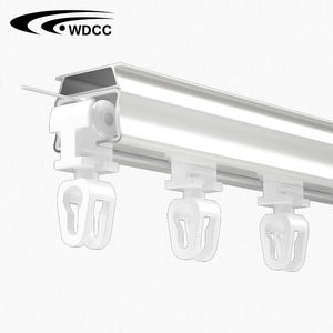 Eco-friendly S Ripple Fold Curtain Track Rail Aluminum Alloy with <b>Plastic</b> Silent Bar Wave Curtain Track - Product Image 1