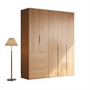 Ensemble de placard de chambre à coucher moderne, autoportant, simple, en bois, meubles de maison, taille personnalisée, grande capacité, villa, salle de sport - Product Image 5