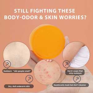 สบู่ก้อนสารสกัดจากลูกพลับ - โพลีฟีนอลชาเขียวเพื่อการควบคุมกลิ่น, เชียและน้ำมันมะพร้าว ให้ความชุ่มชื้น 24 ชม. - Product Image 4