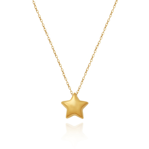 Collar de moda de acero inoxidable chapado en oro de 18k al por mayor, con colgante de estrella de moda, cadena de eslabones con engaste de garra, 18 pulgadas, para fiesta de mujer - Product Image 3