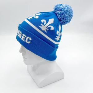 Vente en gros de bonnets d'hiver en tricot pour garçons, personnalisés, avec doublure, design personnalisé, couleur noire, <span class=keywords><strong>pompon</strong></span> - Product Image 4