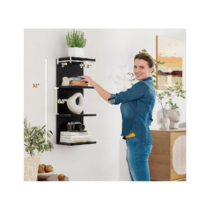 Étagère <span class=keywords><strong>murale</strong></span>, étagère flottante verticale, étagère <span class=keywords><strong>murale</strong></span> à fixation <span class=keywords><strong>murale</strong></span>, organisateur de décoration intérieure, design tour haute - Product Image 4