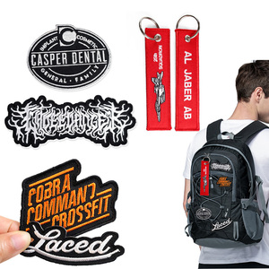 Toppe ricamate con lettera <span class=keywords><strong>applique</strong></span> ricamata con logo personalizzato di lusso per abiti - Product Image 1