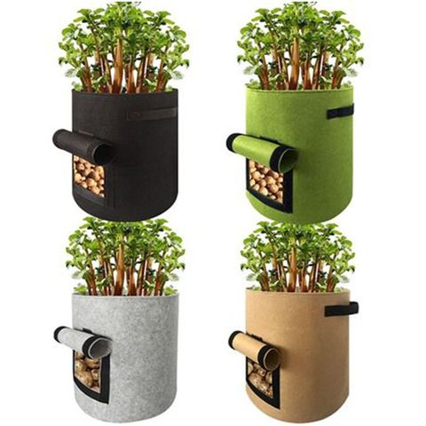 Huasheng Huasheng998 Cross-Border Wholesale Non-woven Fabric Felt Planting Bucket Thickened Cultivation Garden Nursery Bag