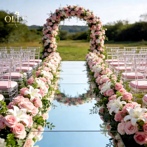 Tappeto a Specchio Vintage Moderno per Corridoio, Elegante Pavimento da Ballo per Matrimoni ed Eventi, in Materiale PET - Product Image 1