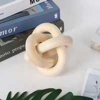 Ferme moderne Boho rustique Table basse pin bois noeud décor chaîne lien sculpté à la main étagère décor Simple moderne bibelot