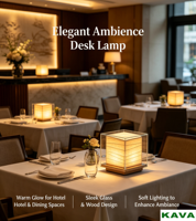 Lampe de table minimaliste carrée en papier et verre, lumière douce pour bureau, réception d'hôtel, restaurant, chambre et décoration moderne de la maison
