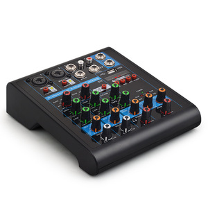 Mini 4 channel mixer bluetooth USB Audio DJ mixer Console for KTV - Product Image 1