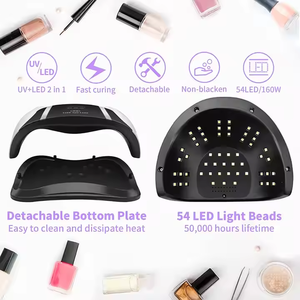 Lampe à ongles UV LED en gros, séchage rapide du vernis gel, machine à sécher les ongles, 160w, capteur automatique, double main, lampe UV LED, art des ongles - Product Image 2