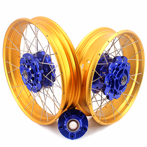 Juego de Ruedas Tubeless VMX 2.15*21" / 4.25*18" para Honda <span class=keywords><strong>Africa</strong></span> <span class=keywords><strong>Twin</strong></span> CRF1000L 2016-2025, Buje Azul, Llanta Dorada - Product Image 1
