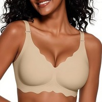 Latex Damenunterwäsche Jelly Breiter Schultergurt Gerippter Komfortabler Weicher BH ohne Bügel Unterwäsche.