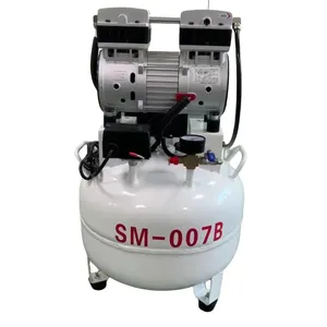 Compressor de ar de pistão sem óleo para cadeira odontológica 850w baixo ruído 8bar para 2 unidades