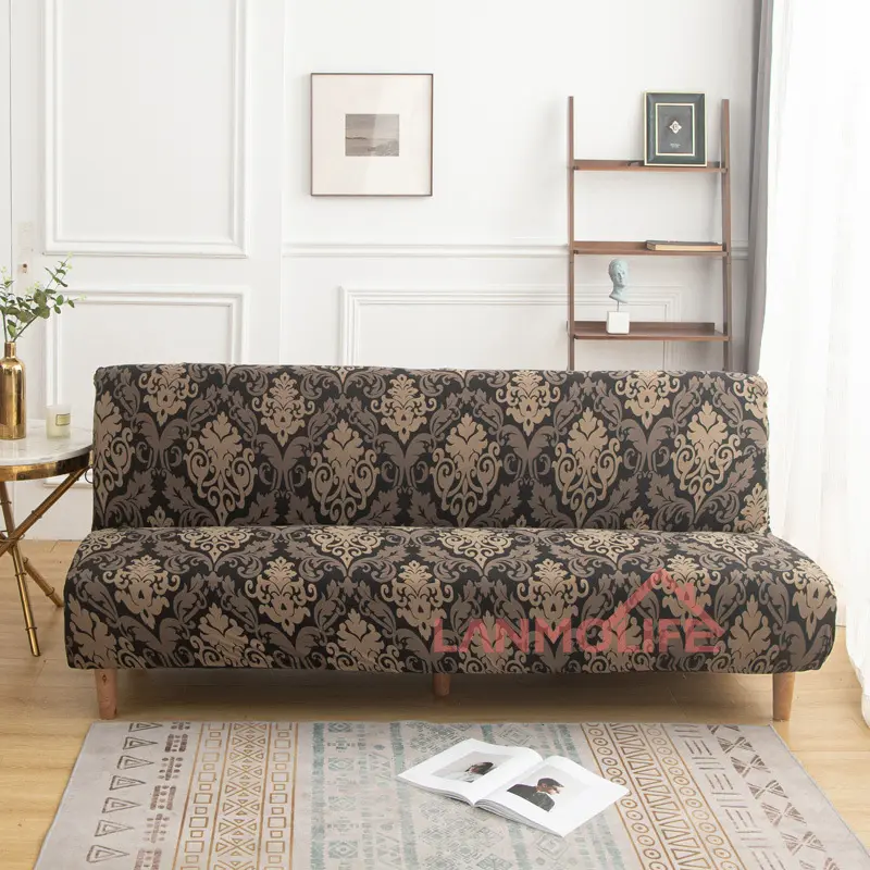 Funda de sofá elástica simple con estampado todo incluido de Diseño Popular Funda de cama convertible