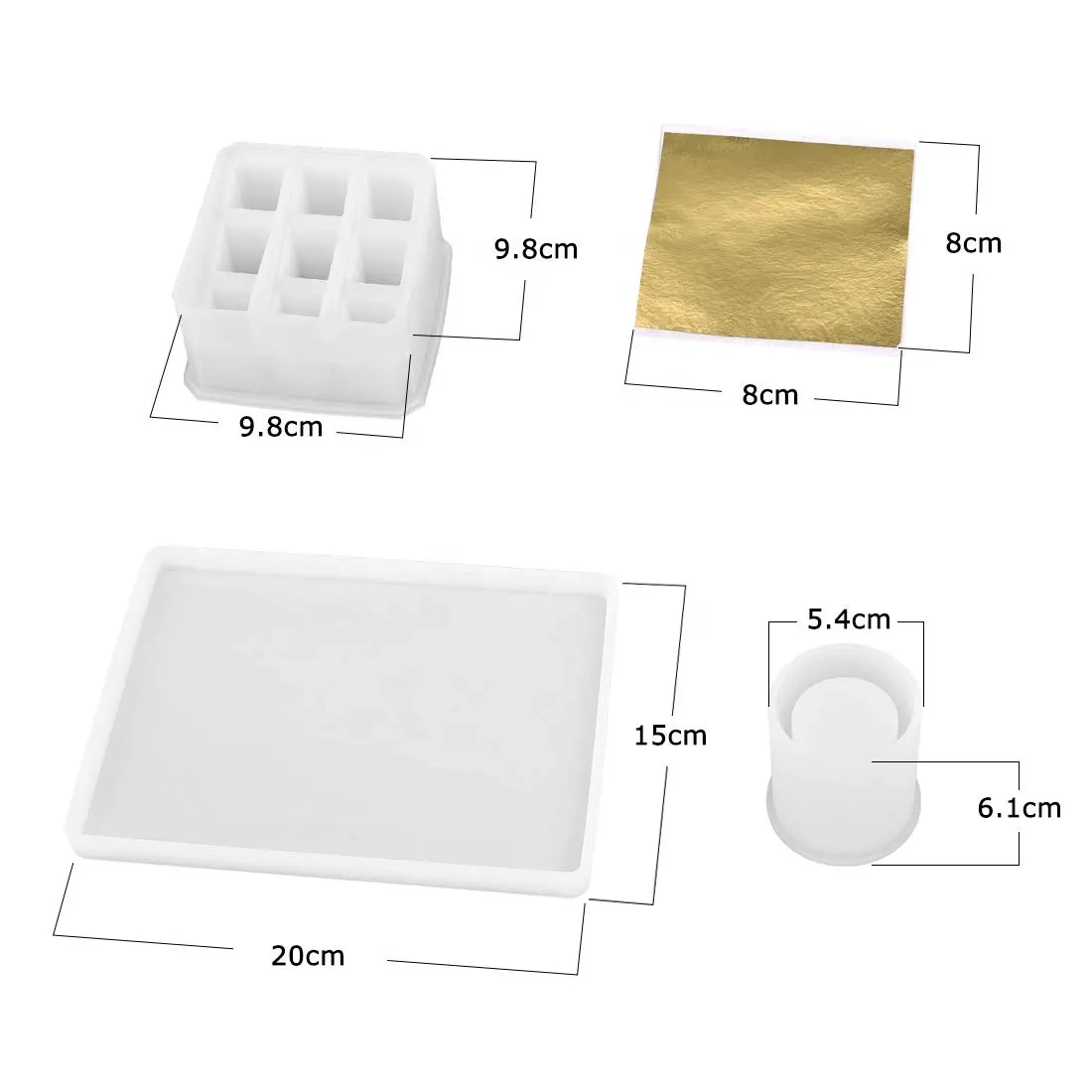 저장 상자 실리콘 수지는 메이크업 립스틱 보석 전시, 9 강저, 둥근, 장방형 쟁반 cas를 가진 보석 주물 형을 주조합니다