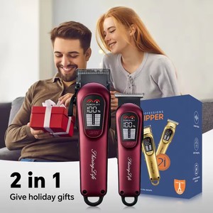 Cortadora de pelo eléctrica profesional, Kit de aseo para hombres, máquina de corte de pelo LCD de 0mm, recortadora de barba de peluquero, afeitadora - Product Image 5