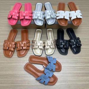 2024 nuove scarpe Casual taglie 37-41 sandali da donna sandali da donna pantofole piatte con Splicing e rilegatura pantofola piatta - Product Image 1