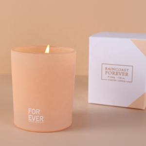 Raincoast 2022 Luxe 200g Verre Teinté Bougie Parfumée Pot de Marque Privée Nouveau Design Cire de Soja pour Noël et Pâques - Product Image 5