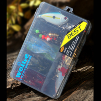 Ensemble de 45 leurres artificiels durs et souples, multi-styles, combo de leurres de pêche artificiels, kit d'accessoires de pêche en eau douce portable