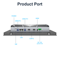 Panel HMI Industri 10 12 13 15 17 19 21.5 Inci Panel LCD Tanpa Kipas PC All in One PC Industri PANEL SENTUH PC