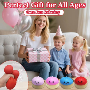 2026 New Dumpling Colorful Dumplings Stress Balls <b>Fidget</b> Sensory, Squeeze Dough Ball Stress Relief Hand with Food Steamer - Product Image 4