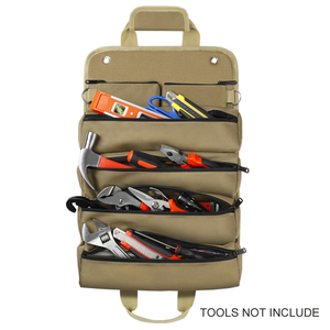 Waist Belt <b>Tool</b> Bag, Heavy Duty <b>Tool</b> Storage, Foldable Rollup Organizer with Small Pockets, Rollable Toolbag - Product Image 4