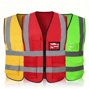 Gilet de sécurité réfléchissant léger en polyester pour travaux extérieurs – Prix de gros le plus bas - Product Image 6