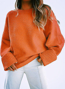 <span class=keywords><strong>H</strong></span>-02227 Nouveau style automne-hiver, <span class=keywords><strong>pull</strong></span> polyvalent pour femmes, col rond, manches longues, en peluche épaisse <span class=keywords><strong>et</strong></span> chaude - Product Image 6