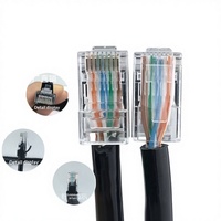 8-adriges Kupferleiter-Federkabel mit Verdrehschutz für Gigabit-Netzwerke zur Haushaltsnutzung