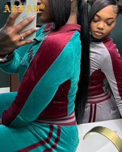 Nuovi Arrivi 2026: Tuta in <span class=keywords><strong>Velluto</strong></span> da Donna, Set con Giacca a Collo Alto e <span class=keywords><strong>Pantaloni</strong></span> Jogger, Abbigliamento Y2k - Product Image 2