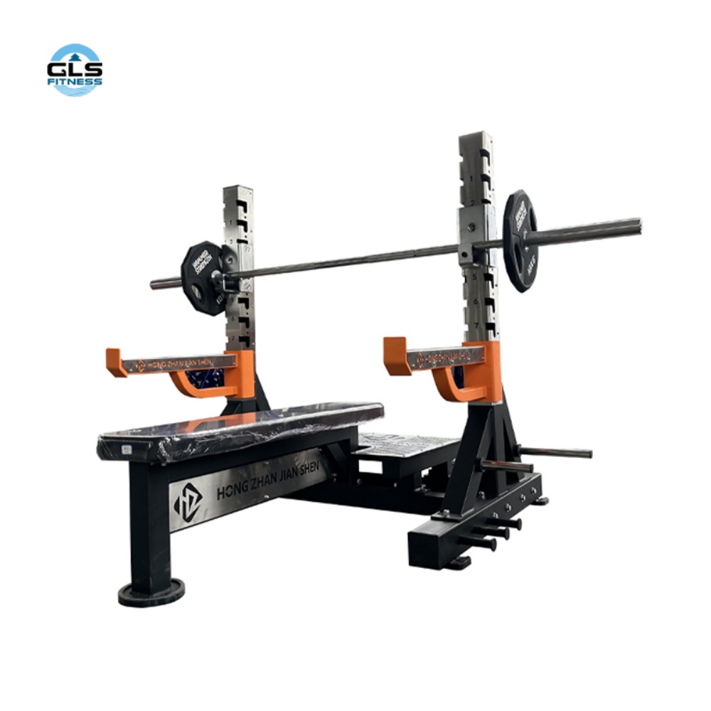 Professional Adjustable Steel Rack for Powerlifting and Squat Training Multifunction Safety Fitness Gear for Competition
