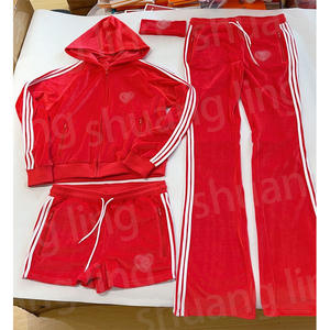 Completo in Velluto da <span class=keywords><strong>Donna</strong></span> 2026, Set 2 Pezzi Morbido e Traspirante, Giacca in Velluto Elasticizzato Aderente per <span class=keywords><strong>Donna</strong></span> - Product Image 5