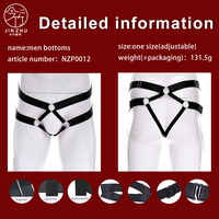 JINZHU Harnais de sous-vêtements découpé multicolore pour hommes adultes, sexy, érotique, exotique, costume intime, contrôle moyen standard