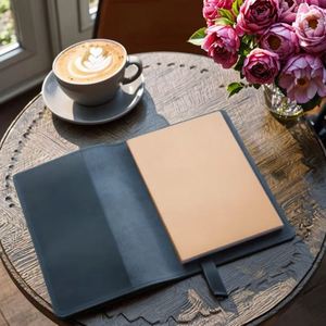 Genuine Leather Cowhide A6 Field Notes Cover Personalized Embossed Portable Notebook <b>Bookmark</b> Journal Wallet for Welcome <b>Gifts</b> - Product Image 5