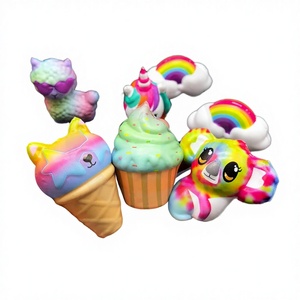 New Arrivals HW Model 206501 Teens Collection Anti Stress Squeeze Squishy <b>Plastic</b> Cute Cartoon <b>Animal</b> Ice Cream Slow Rising Toy - Product Image 3