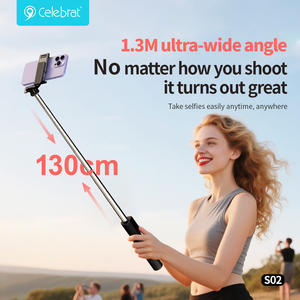 Perche à selfie avec rotation à 360°, mini trépied télescopique pliable et léger pour les voyages - Product Image 2
