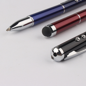 Stylo Gel Métallique LED Tactile 4-en-1 en Gros avec Gravure de Logo Personnalisé pour Stylet Mobile et Tablette - Product Image 3