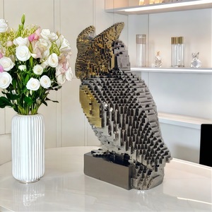 Nueva Figura de Búho de Resina Epoxi, Adorno Artístico de Animal Esculpido para la Entrada del Hogar, Mueble de TV, Decoración de Escritorio - Product Image 4
