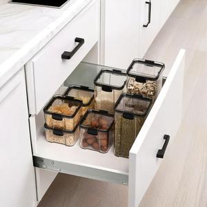 Nhà bếp trong suốt BPA free nhựa Stackable không khí chặt chẽ hộp kín thực phẩm <span class=keywords><strong>container</strong></span> lưu trữ <span class=keywords><strong>Box</strong></span> sets Organizer Nắp - Product Image 6