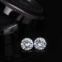 GEMS LADY Pierre Moissanite GRA certifiée Pierres précieuses libres gravées avec code D Couleur VVS Round Real Gem 100% Pass Diamond Test