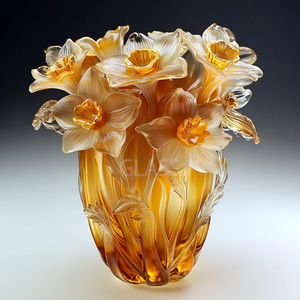 Ornement de décoration intérieure sculpté à la main Vase en cristal - Product Image 6