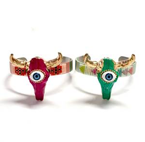 Bracelet ajustable en perles Miyuki, œil maléfique, accessoires <span class=keywords><strong>de</strong></span> bracelet, œil porte-bonheur, bijoux tendance, cadeau, fête, mode, vente en gros d'usine - Product Image 6