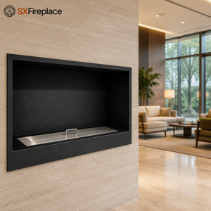 Caminetto <span class=keywords><strong>a</strong></span> <span class=keywords><strong>Bioetanolo</strong></span> Moderno Autoportante in Acciaio Inox per Riscaldamento Interno con Garanzia di 1 Anno per Hotel, Appartamenti, Uffici - Product Image 3