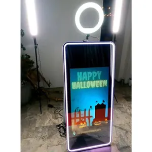 Xách tay Selfie 360 độ nền tảng Spinner kinh doanh photobooth gỗ mới Polaroid gương ảnh gian hàng