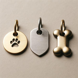 कस्टम उत्कीर्णीय पालतू जानवर आईडी टैग धातु दर्पण पॉलिश कुत्ते बिल्ली लटकाए सोने की चांदी का सोना थोक चांदी का सोना थोक - Product Image 6