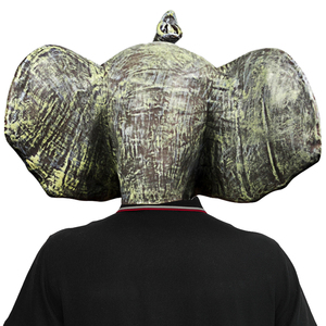 Masque d'éléphant réaliste en latex, costume animalier intégral pour Halloween, fêtes à thème, carnaval et événements scéniques - Product Image 4