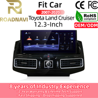 Écran de navigation HD Android RoadNavi 12,3 pouces pour Toyota Land Cruiser 2007-2020 Lecteur multimédia CarPlay sans fil GPS
