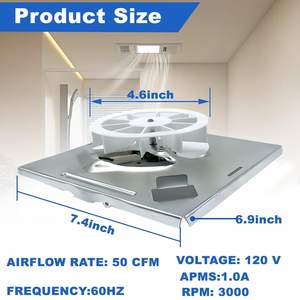 696N-R02 B Unité 50CFM Ventilateur Compatible avec Broan 688-K Compatible avec Nutone 696N-R01/R02, S97012026 Assemblage de moteur de ventilateur de salle de bain - Product Image 2